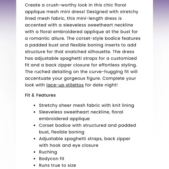 Floral Mini Dress SIZE EXTRA SMALL - Picture 6 of 6